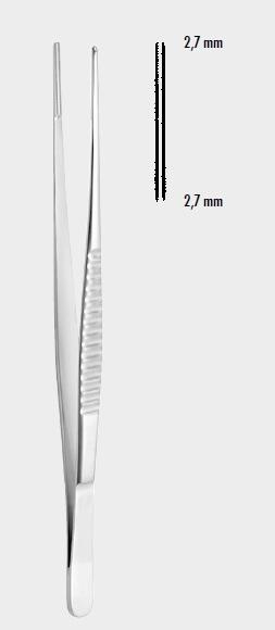 Атравматичний пінцет ДЕБЕЙКІ (DEBAKEY), 2,7 мм (mm), 31 см (cm). Бренд: Zepf (Зепф).